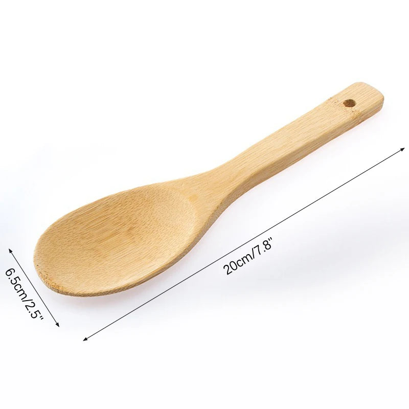 Wood Rice Spoon Wooden Kitchen Paddle Scoop Ladle Tablespoon Big Qme A1