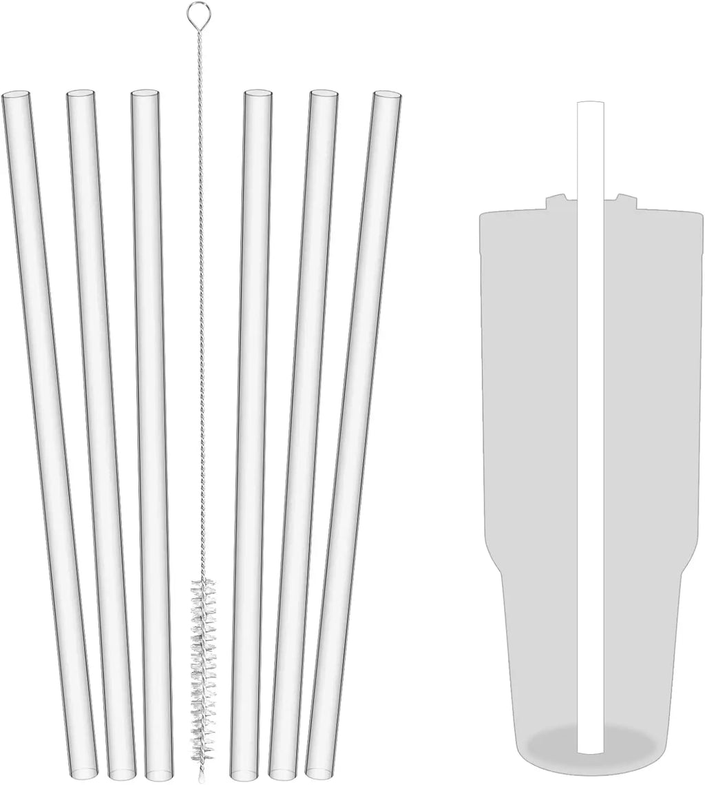 Reusable Straws Plastic Cleaning Brush Compatible Stanley 20& Qme 6pcs