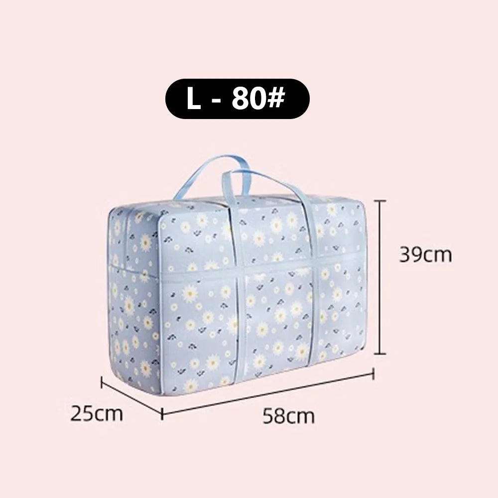 Extra Large Moisture-Proof Quilt & Clothes Storage Bag Heavy Duty Moving Packing Sack for Home Travel Luggage Tote Qme L