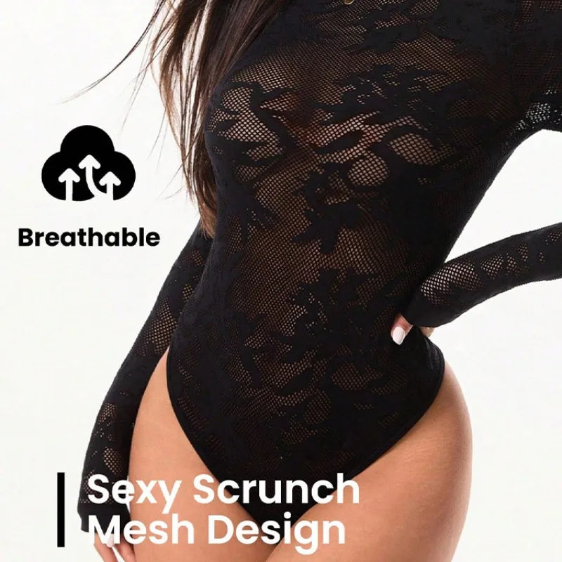 Popular Mesh Hollow Jumpsuit Yoga Sports Fitness Sexy Stunner Qme