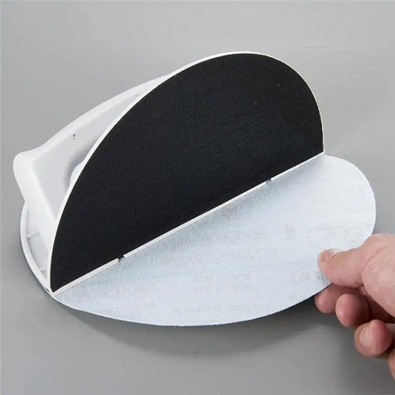 A02F-Self-Adhesive Semi-Circular Sanding Tool With 320 Grit Sandpaper- Corner Sander For Woodworking And Drywall Qme