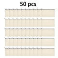 10/20/40/60PCS Canvas Zipper Bags Multifunctional Blank DIY Craft Pouches Pencil Bags Case Pouch For Home School Travel Qme 50 pcs Beige
