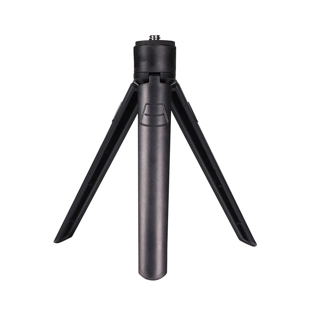 1/4 Screw Camping Lamp Bracket Lightweight Phone Tripod Holder Multi-Purpose Camping Light Tripod for Home Office Qme Black