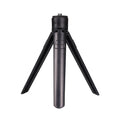 1/4 Screw Camping Lamp Bracket Lightweight Phone Tripod Holder Multi-Purpose Camping Light Tripod for Home Office Qme Black