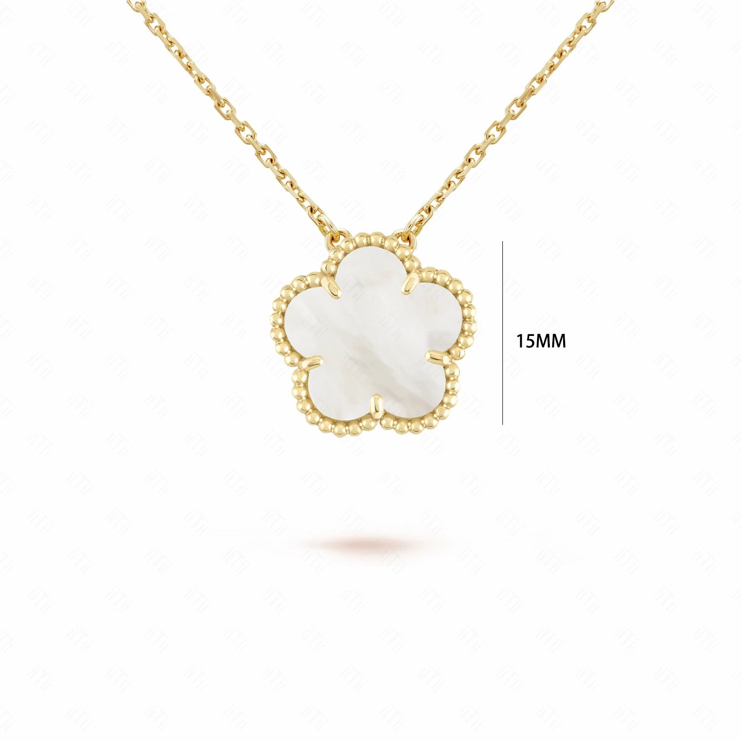 Gold/Silver Classic Natural Stone Five Leaf Flower Necklace Fashion Women Flower Jewelry Necklace For Daily Wear Free Shipping Qme 6