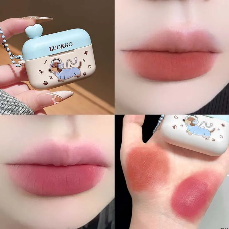 LUCKGO Double Tube Velvet Matte Lip Glaze Combination Two-pack Qme LG12-02