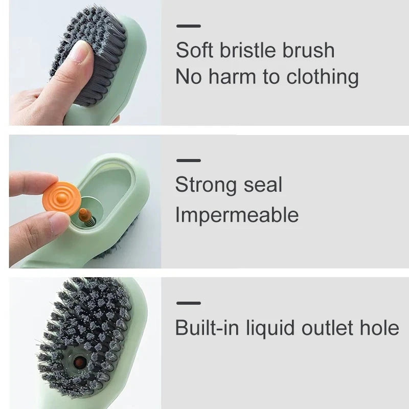 Household Soft Bristled Liquid Shoe Brush Special for Shoe Washing Long Handle Shoe Brush Clothing Brush Deep Cleaning Tools Qme