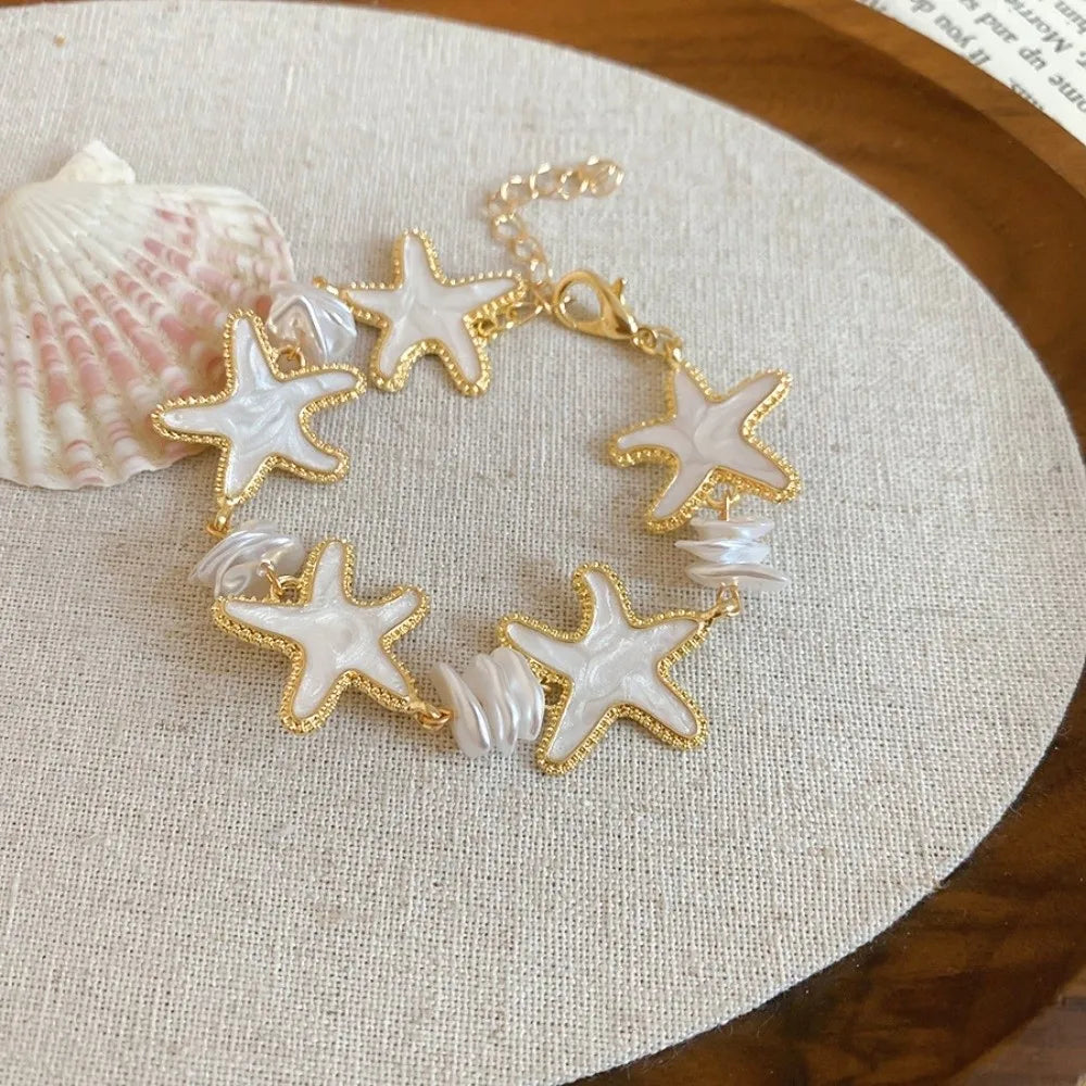 Bohemian Acetate Starfish Bracelet Ornaments Adjustable Acetic Acid Qme
