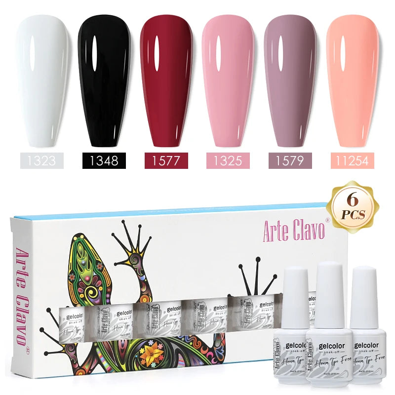 Arte Clavo Colourful Box Nail Gel Polish Semi Permanent UV Led
