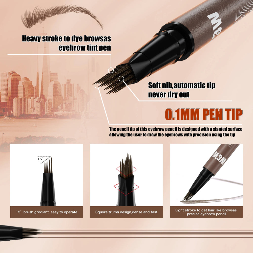 eyebrow pencil, long-lasting, non-smudged, water-resistant, anti-smudged eyebrow pencil Qme