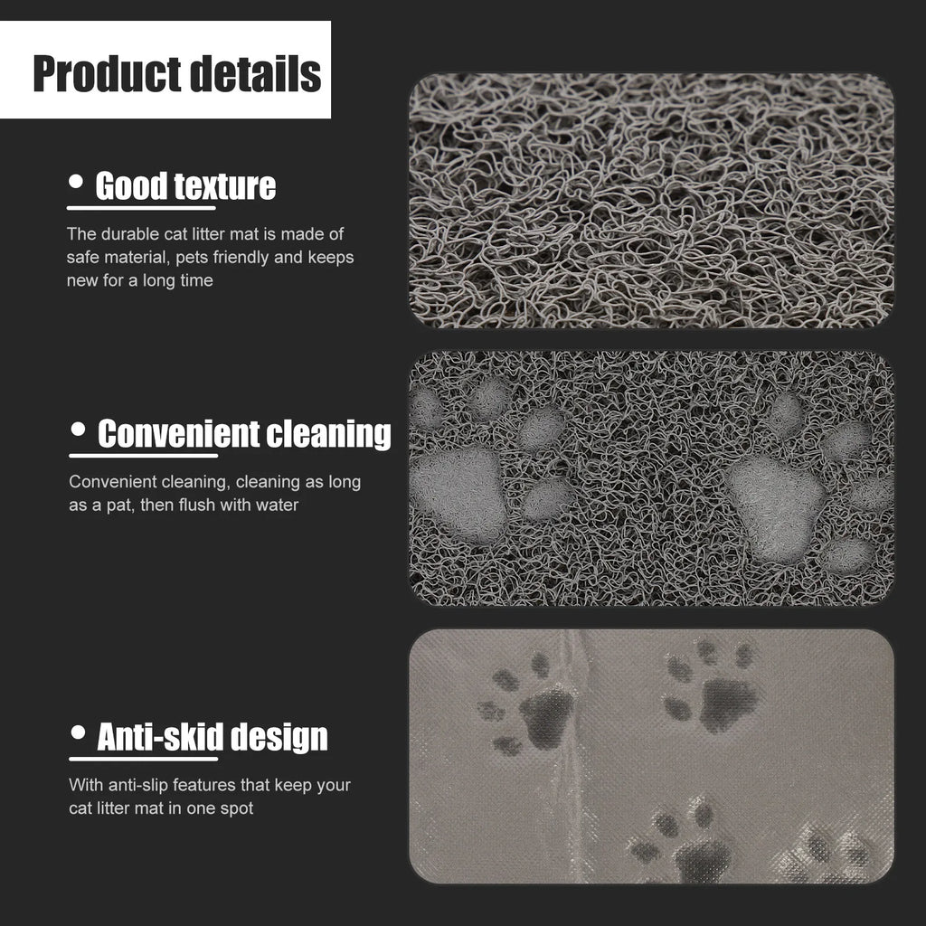 cat litter mat litter box mat PVC pet mat adorable litter box mat non-slip cat litter mat Qme