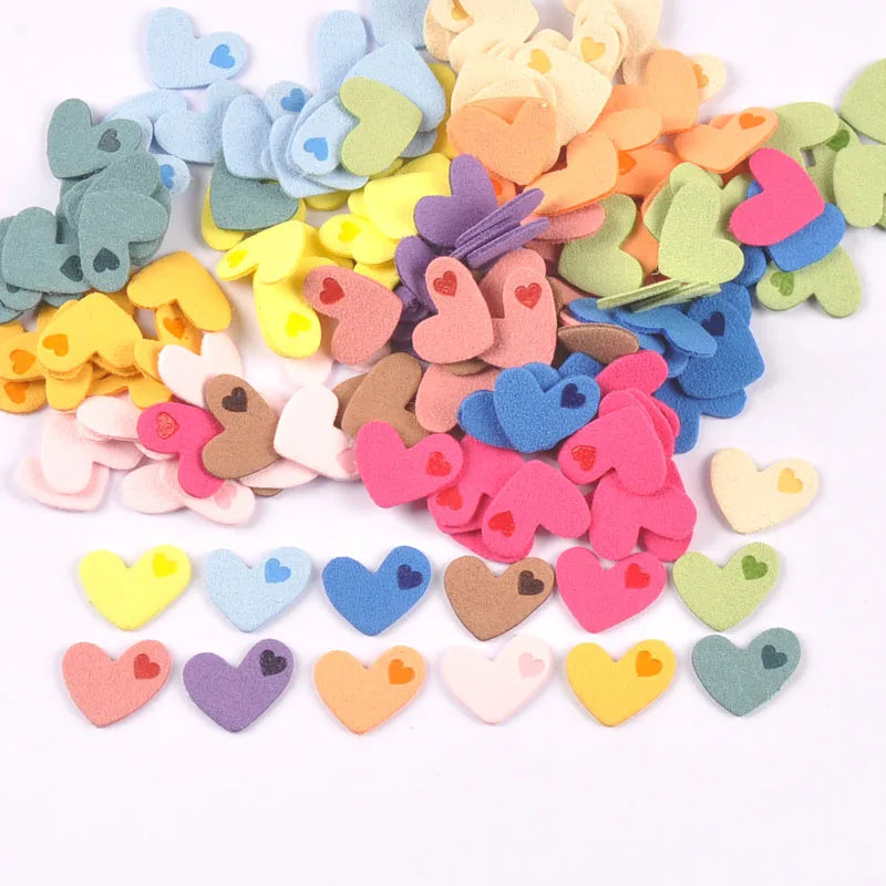 50Pcs Heart Pattern Love Embossing Leather Labels Clothes DIY Sewing Accessories Garment Supplies Banner Handwork Tags c3508 Qme