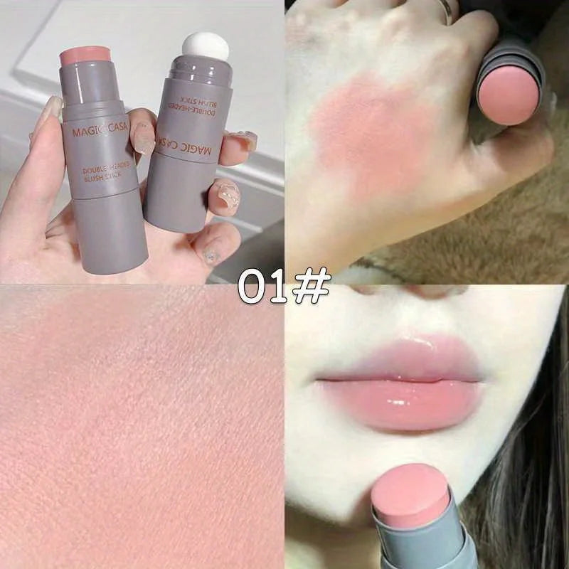 Double-ended Blush Stick Waterproof Brightening Face Contouring Qme 01
