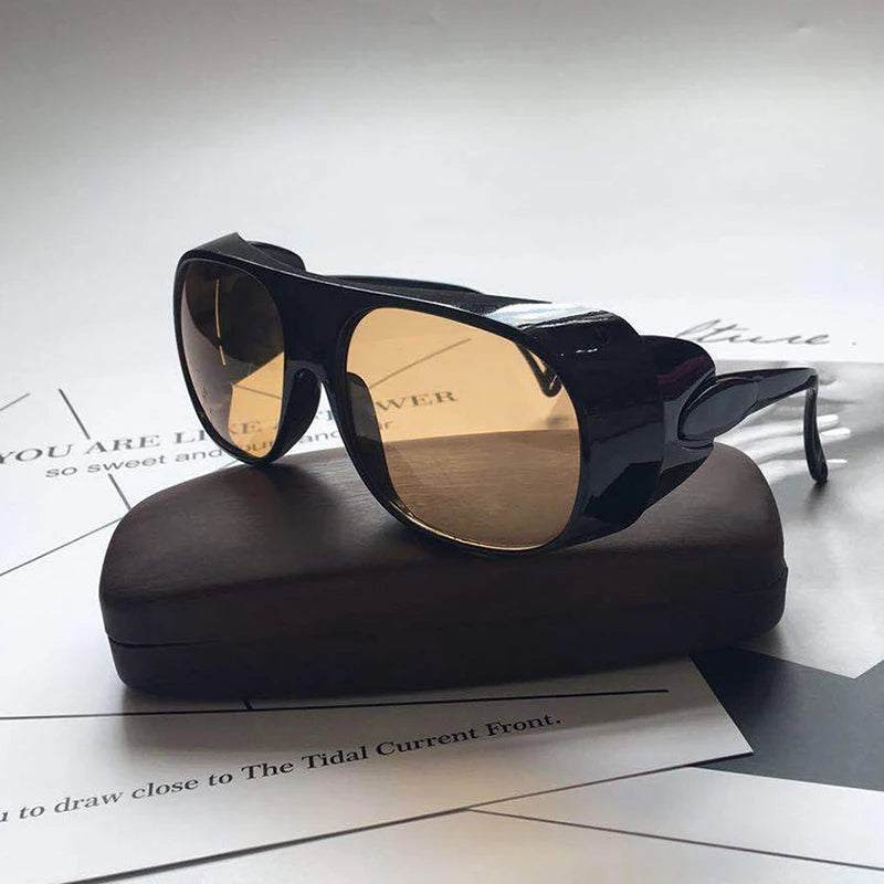 5pcs Transparent Welding Goggles Flat Lens Anti-Wind Dustproof Safety Eye Protection Glasses for Welders Qme