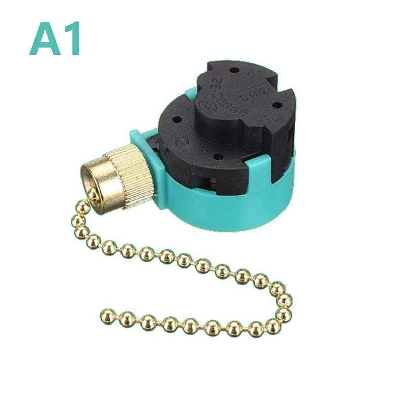1Pc Ceiling Fan Switch 3 Speed 4 Wire ZE-268S6 Fan Pull Chain Speed Control Switch. Qme A1