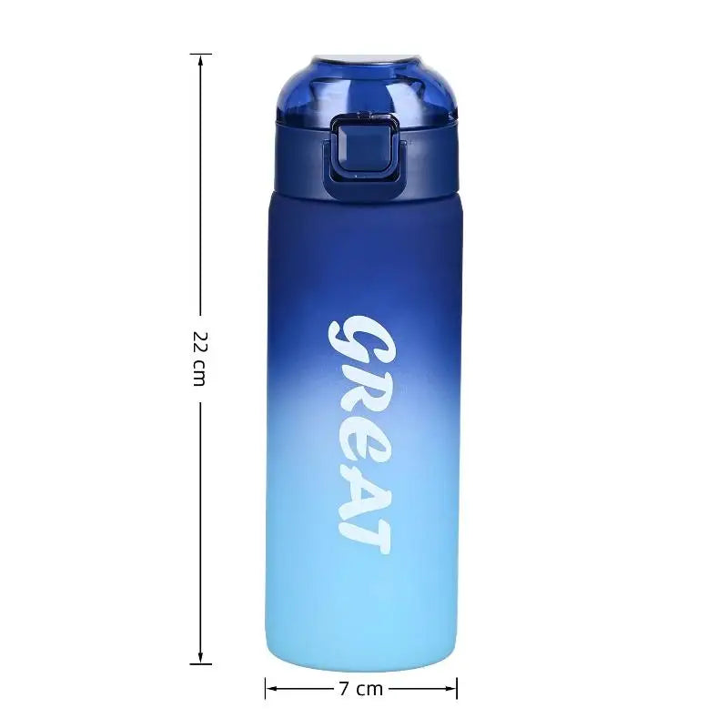 Outdoor Gym Travel Daily Drinking Gradient Sports Water Bottle Large Qme