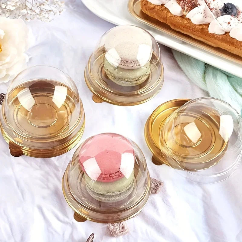 Sweet dessert egg custard box, circular mooncake dome packaging box, mooncake container for baking food packaging box, Qme