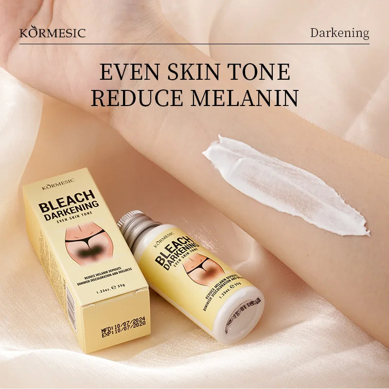 Body Whitening Cream Private Parts Underarm Dark Skin Bleaching Serum Niacinamide Whitening Lighten Dark Spots Snow Bleach Cream Qme