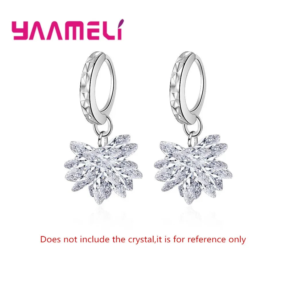 20PCS Genuine 925 Sterling Silver Color Girls Women Hoop Earrings DIY Components Jewelry Findings for Handmade Qme