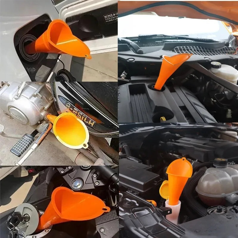 Refueling Funnel Hand Support Long Mouth Add Oil Fuel Treasure Qme