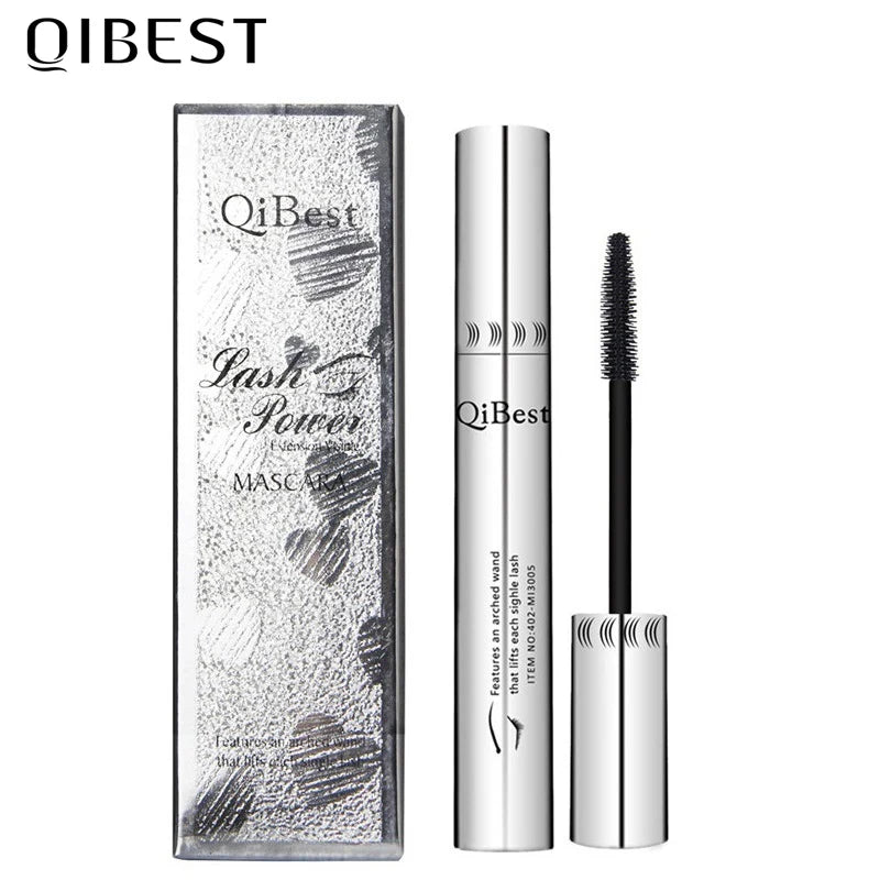 QIBEST 4D Silk Fiber Eyelash Mascara Waterproof Black Mascara For Eyelash Extension Thick Lift Lengthening Lasting Makeup Rimel Qme Black Mascara
