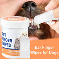 NEW Dog Finger Ear Wipes Soft Finger Cleaning Pads For Dog Ear Safe Plant-Based Cleanser Supplies For Pet Care Grooming Bathing Qme Default Title