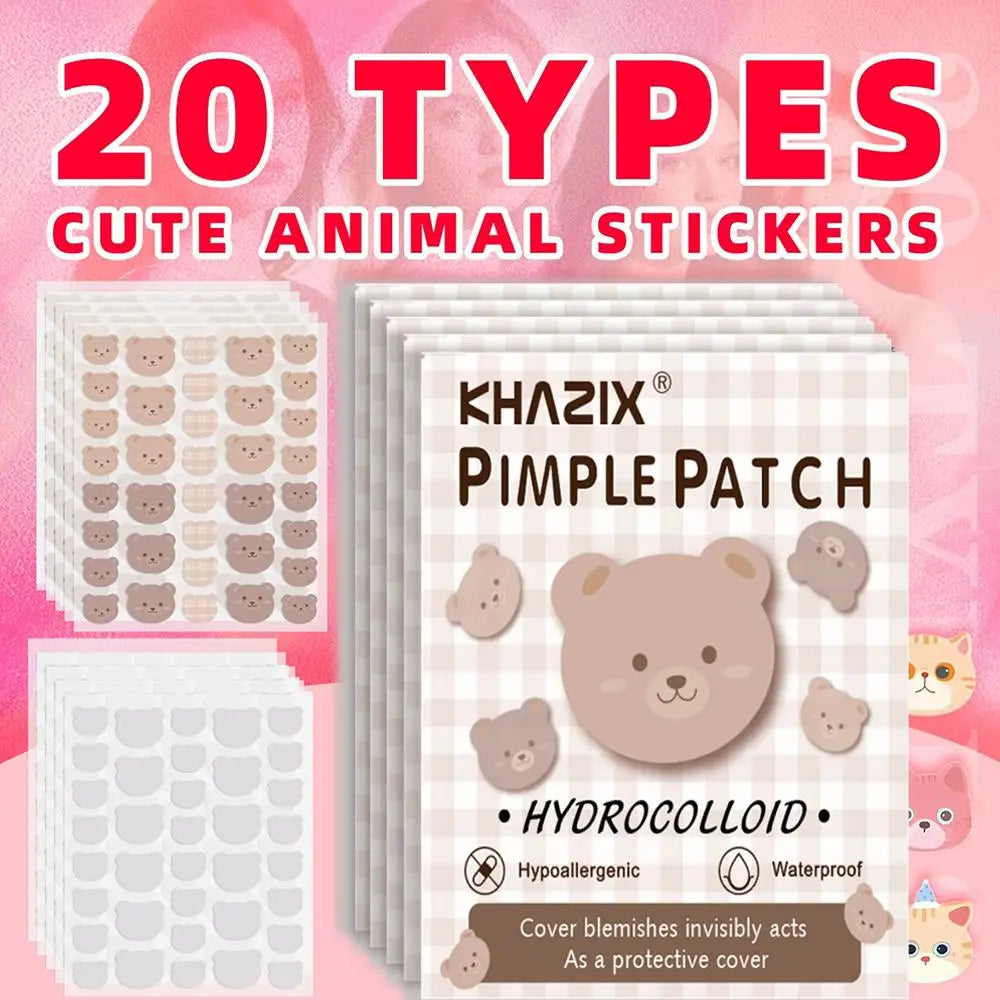 720 1020 Counts Bear Pimple Patches Cute Acne Hydrocolloid Waterproof Qme