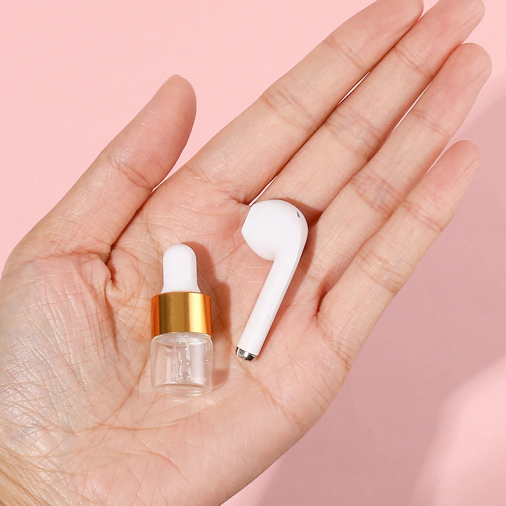 50pcs 1ml Clear Mini Glass Dropper Bottles Small with Glass Eye Dropper for Essential Oils Sample Traveling Qme