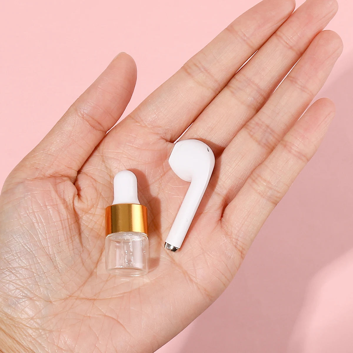 50pcs 1ml Clear Mini Glass Dropper Bottles Small with Glass Eye Dropper for Essential Oils Sample Traveling Qme