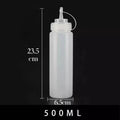 500 ML Plastic Pointed Mouth Squeeze Type Sauce Bottle Made Environmentally Friendly Materials Clean Dustproof Seasoning Bottles Qme 500ml