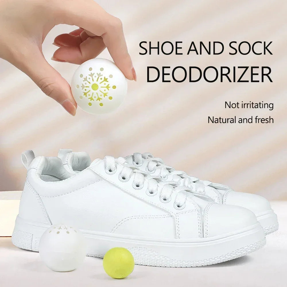 Deodorizer Freshener Balls 6pcs for Shoes Multifunction Jasmine Scent Fresheners Footwear Shoe Closet Toilet Deodorization Qme
