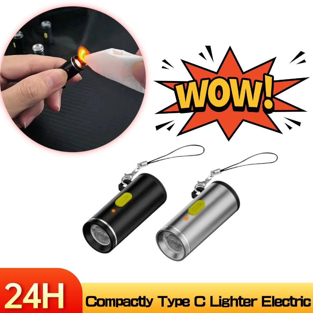 Compactly Type C Lighter Electric For Easy Carrying And Storage TypeC Mini Cigarette Lighter For Air Travel Outdoor No Flame Qme