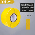 Silicone Self-Adhesive Waterproof Tape Insulation Flame Retardant Silicone High Temperature Resistant Water Pipe, Wire Qme Yellow-1PCS 3M 25mm