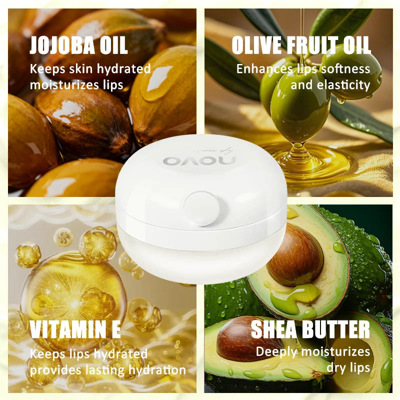 Hydrating Fruit Jelly Lip Balm & Lip Mask, With Vitamin E & Shea Butter, Nourishes & Moisturizes For Dry And Chapped Lips Qme