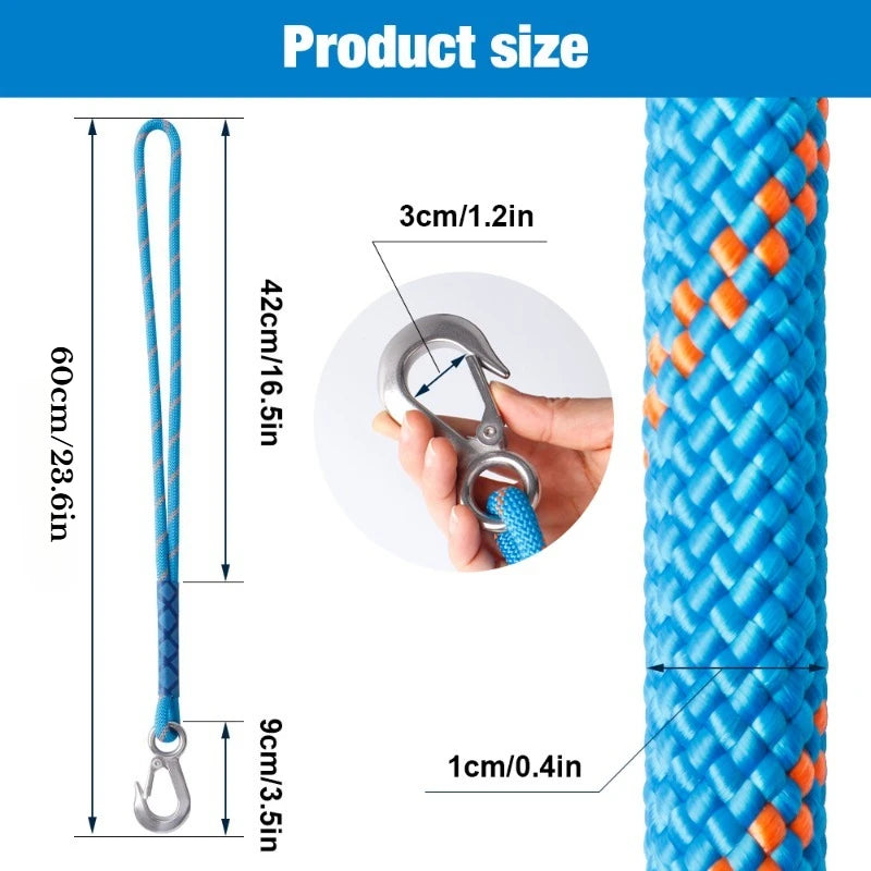 Heavy Duty Nylon Sling Metal Hook Wear Resistant Strong Reliable Qme