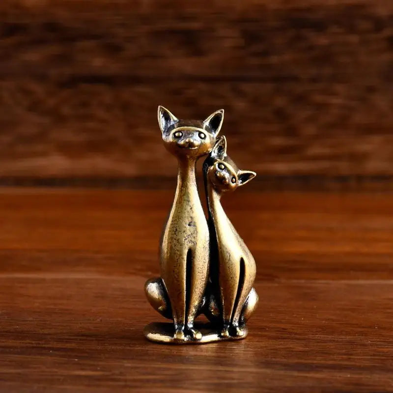 Home Desktop Living Room Office Small Ornament Crafts Brass Double Qme