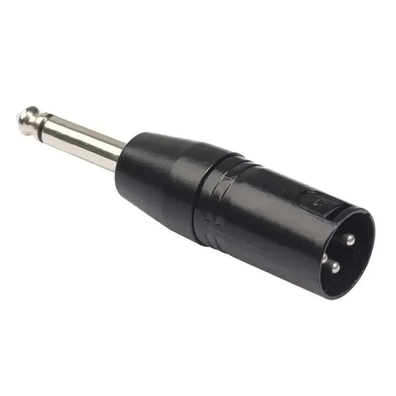 6.35mm Mono Male To XLR 3 Pin Female/Male Audio Plug Converter Adapter Connector for Headphone Microphone Power Amplifier Guitar Qme Male to Male