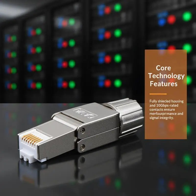 Ultimate Tool-free Installation RJ45 Zinc Alloy Shielded Connectors Qme