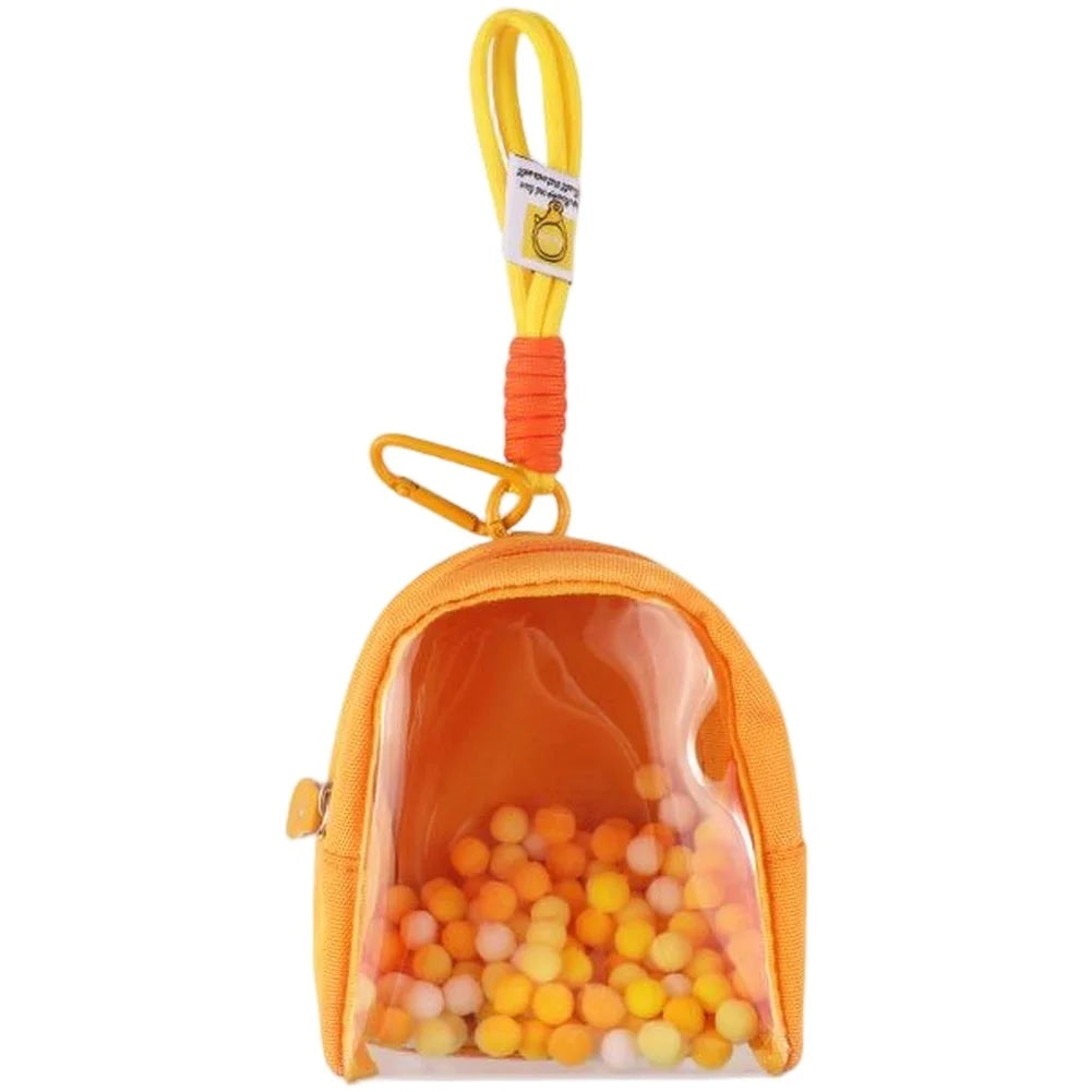 Tamagotchi Paradise Transparent Display Storage Bag Waterproof Qme yellow