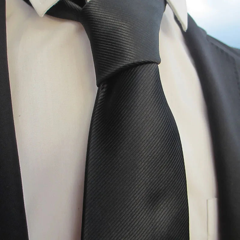 Silk Men Tie Sliver Plaid Solid Grey Wide Luxury Wedding Prom Qme RT3