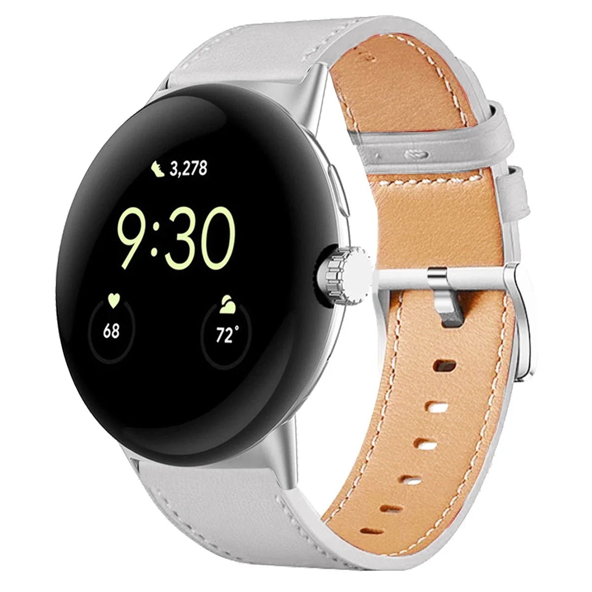 For Google Pixel Watch 3 41 45mm Strap Leather Replace Wristband Correa Bracelet For Google Pixel Watch 2 3 Band Belt Accessorie Qme White-S Pixel Watch 3 45mm