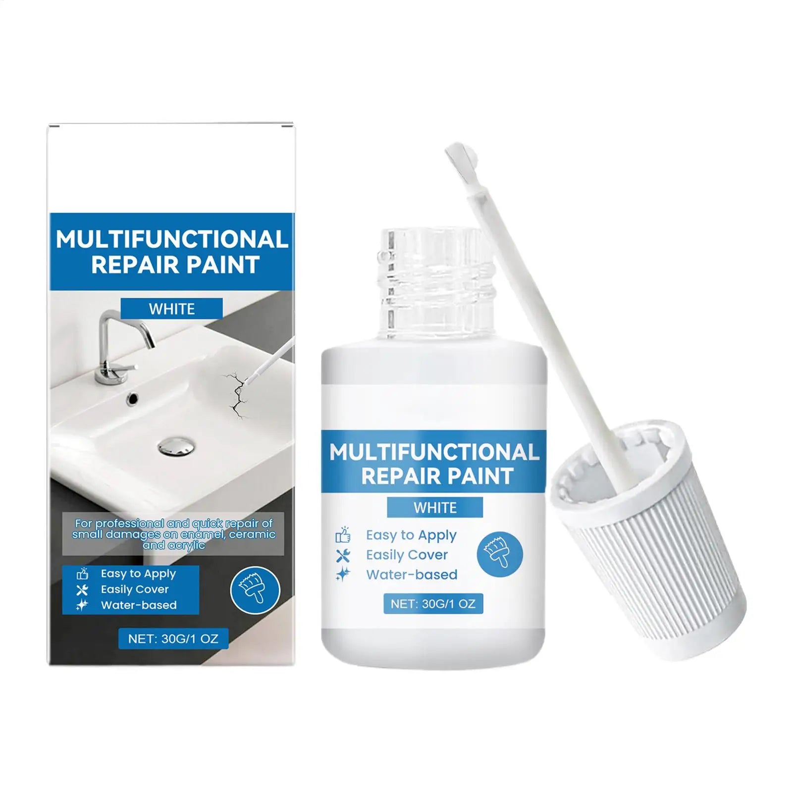 Tub and Tile Paint Waterproof Quick Dry Scratch Filler Coating Tub and Tile Refinishing Kit for Bathtub Bathroom Shower Sink Qme