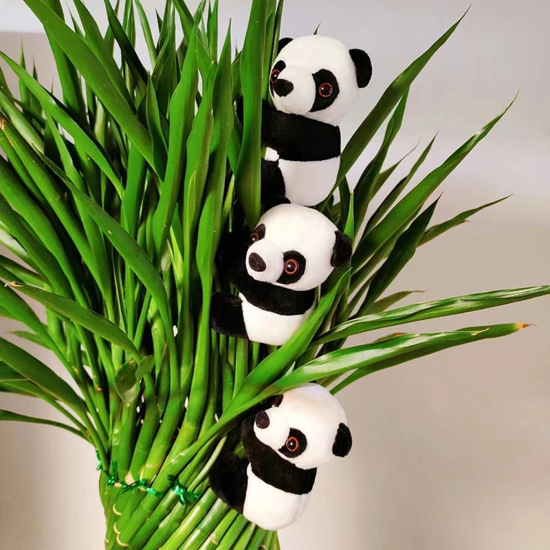 Kawaii Panda Plush Doll Toy Soft Animal Clip Hugging Curtain Qme