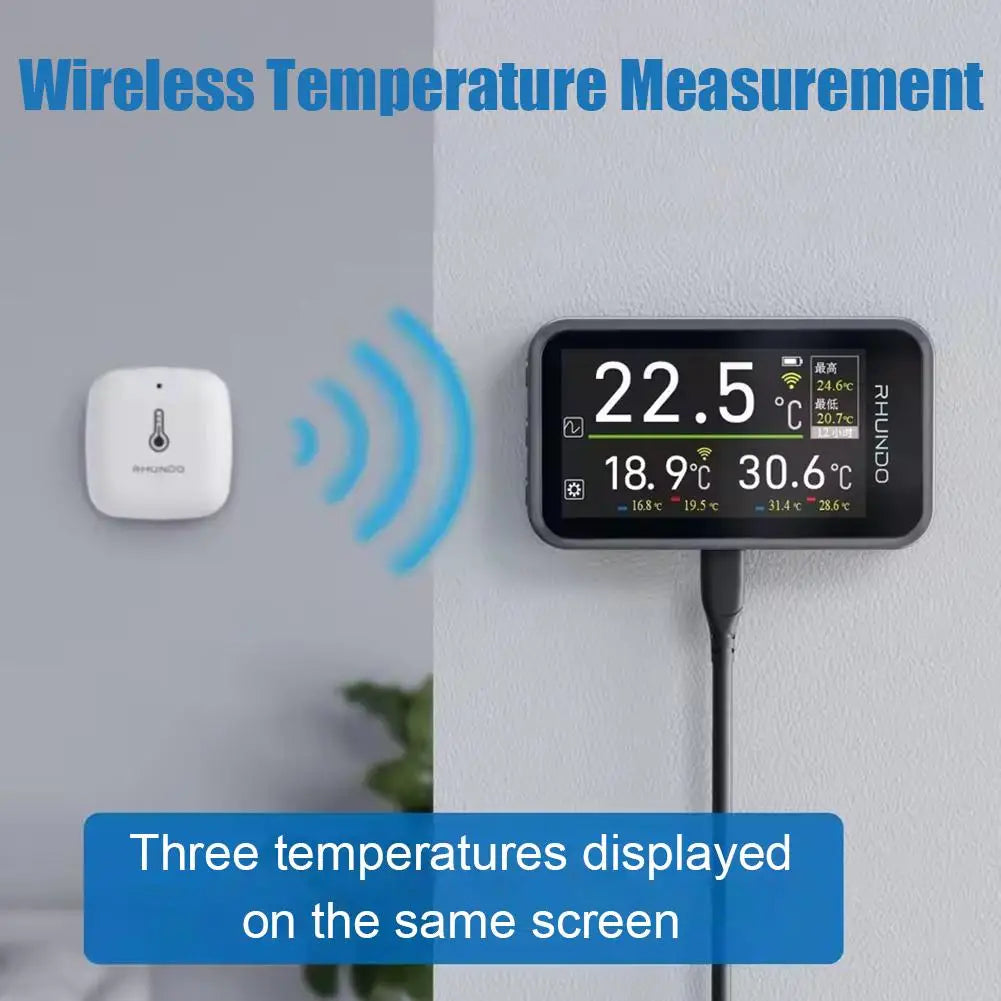 Car High-precision Sensor Temperature Humidity Wireless Thermometer Qme