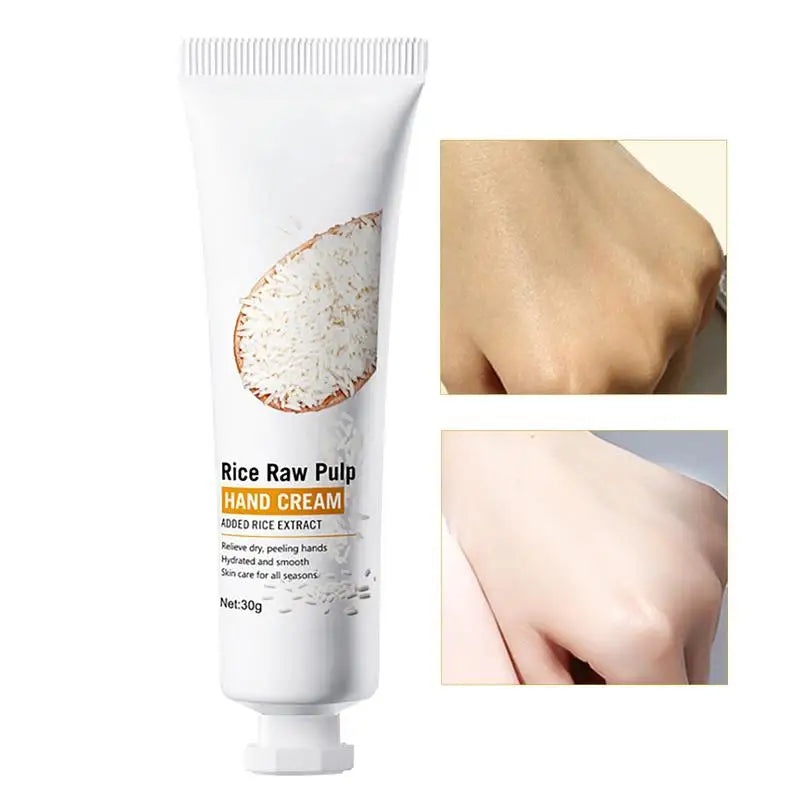 Rice Raw Pulp Hand Cream Rejuvenating Hydration Nourishing Qme