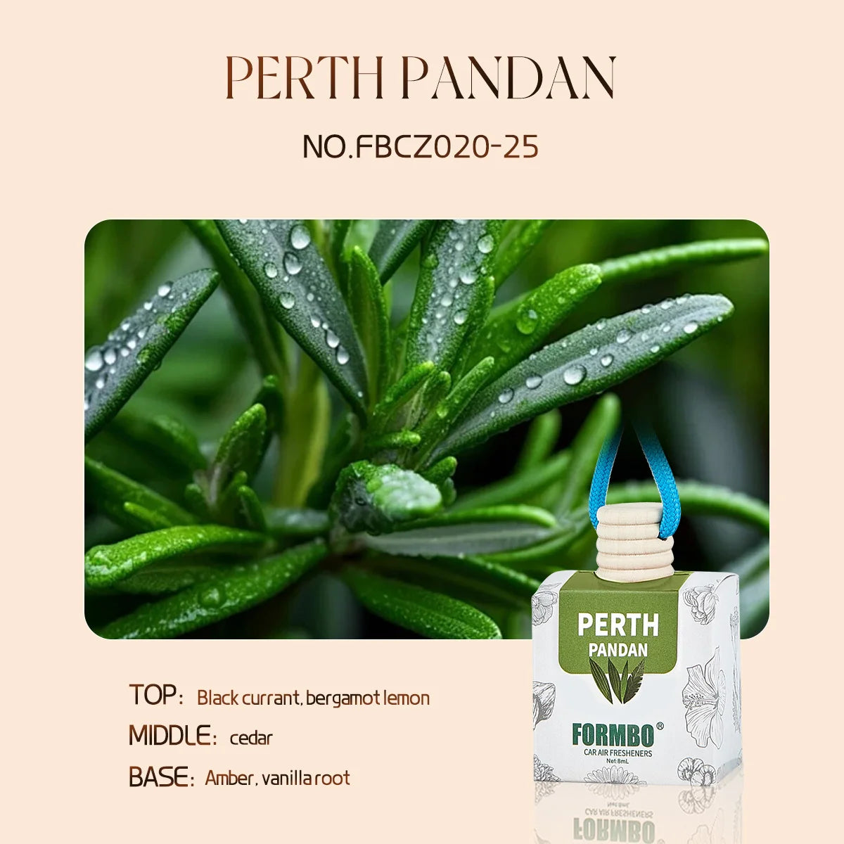 Essential Oil Car Air Freshener Lasting Fragrance Home Decoration Qme PERTH PANDAN