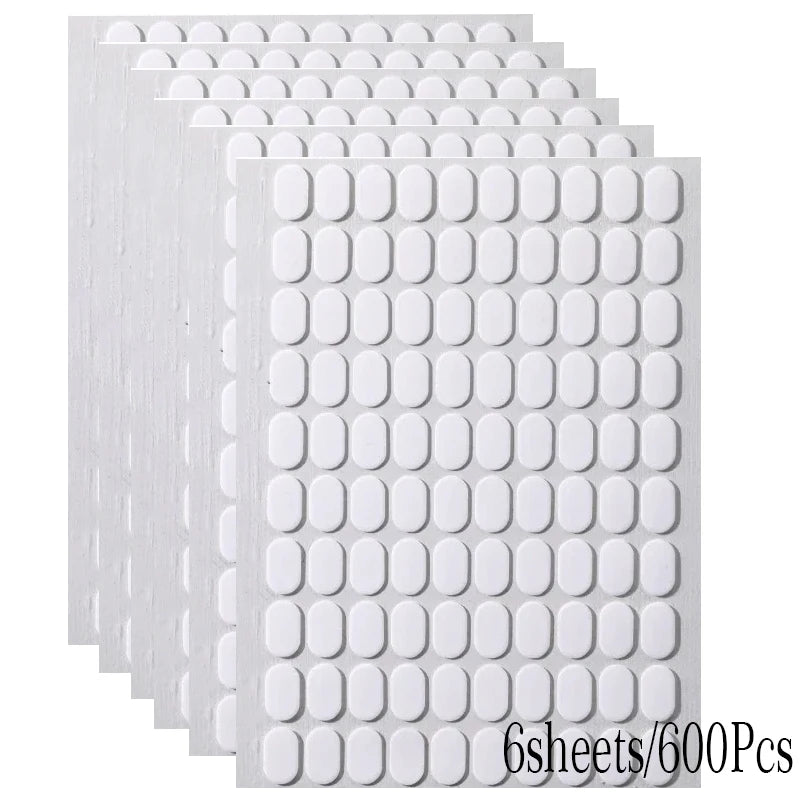 600PCS Nail Double-Side Adhesive Tape for Nails Tips Holder Traceless Transparent Manicure Strip False Nails Display Stand Tools Qme 600PCS