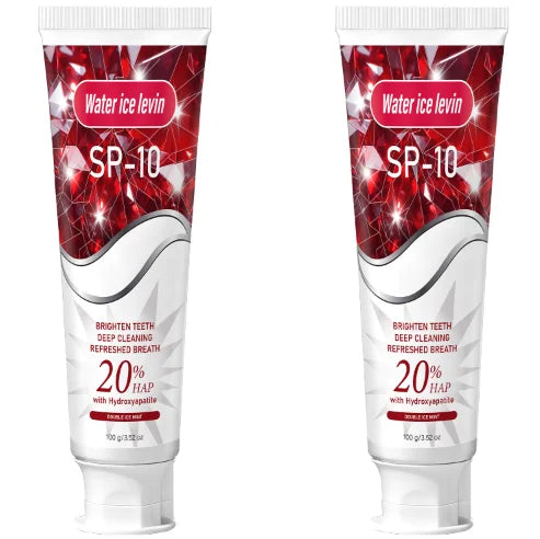 20% HAP Hydroxyapatite Toothpaste - SP-10 Deep Clean & Teeth Whitener, Refreshing Mint Breath Freshener for Daily Use Qme RED