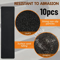 10pcs Set of Pre-Cut Rubber Anti-Slip Stair Tread Tape, Easy to Install Safety Grip Strips for Steps, Skateboards, Decks, Ramps Qme 10pcs 10 61cm