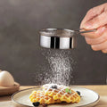 Bake Deliciously with this Stainless Steel Hand-Held Sifter - Perfect for Powdered Sugar Cocoa Powder Matcha Powder and Flour! Qme Silvery White